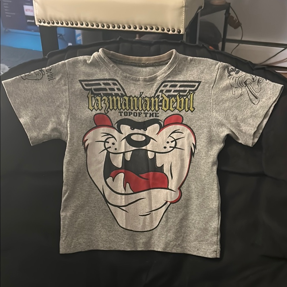 Tasmanian Devil Grey Kids T-Shirt
